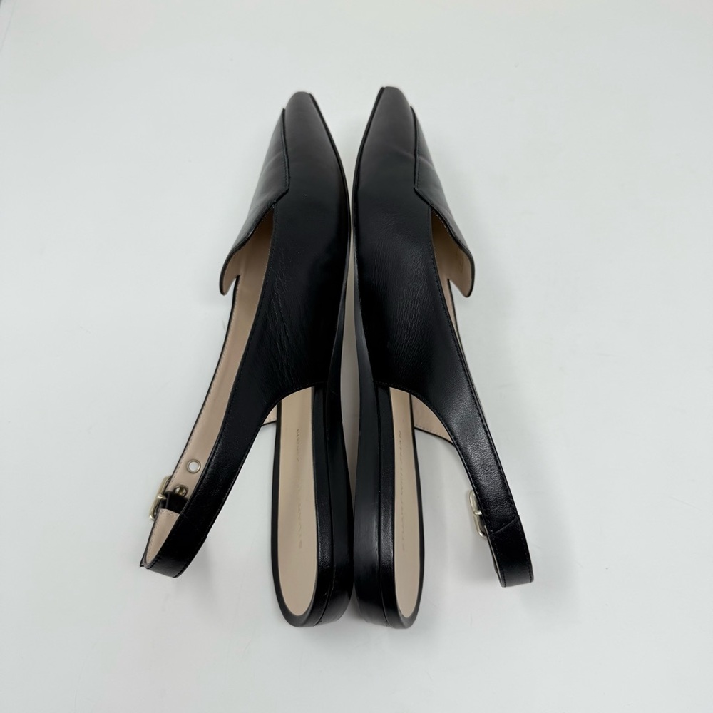New Stuart Weitzman Ryder Slingback Flat Black Sz 8.5 - Picture 13 of 14